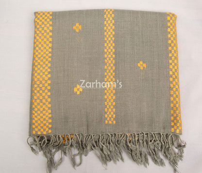 Handmade Premium quality strip embroided Himalayan Woolen Shawl