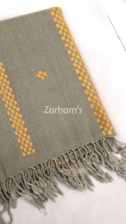 Handmade Premium quality strip embroided Himalayan Woolen Shawl