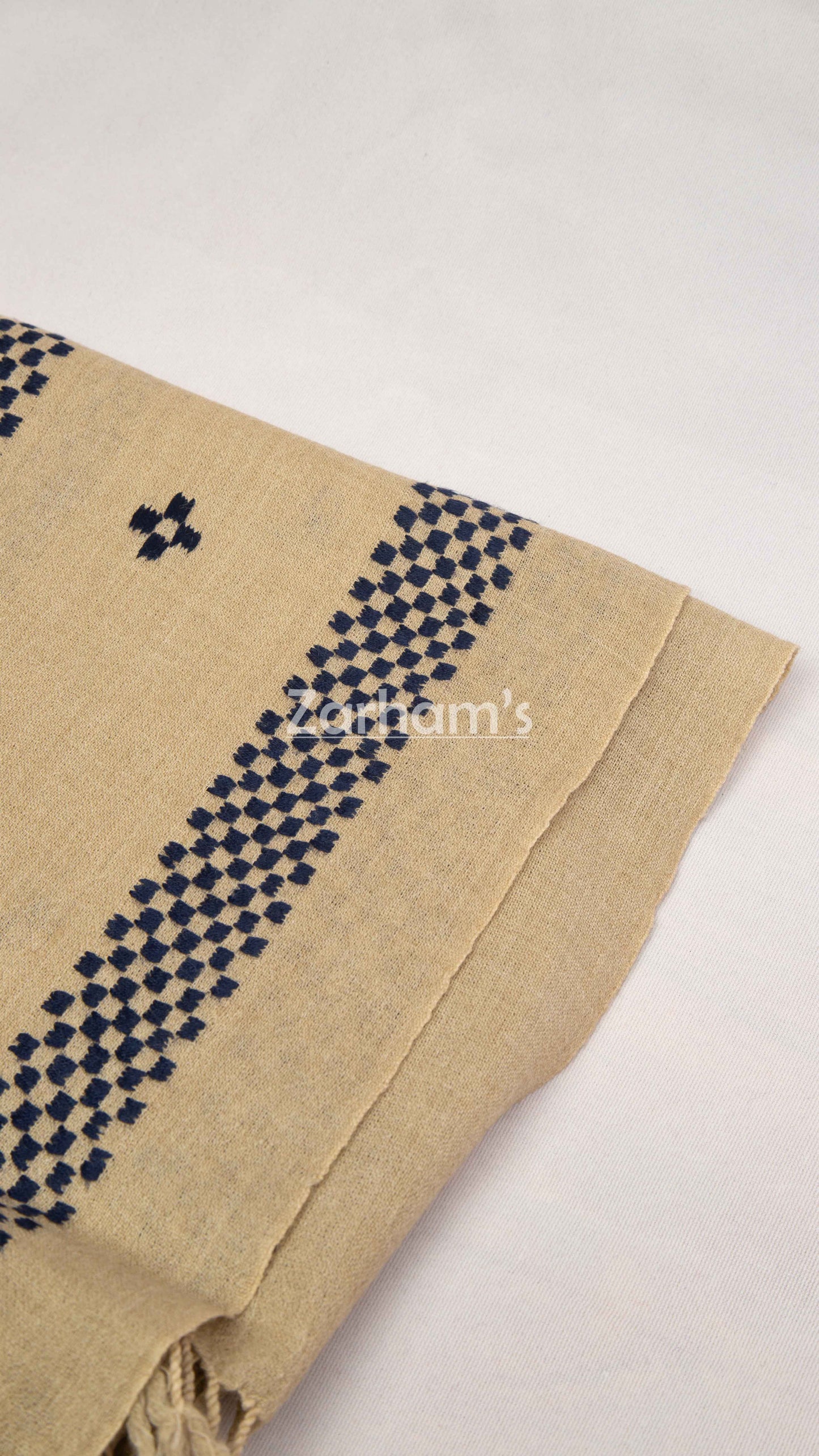 Handmade Premium quality strip embroided Himalayan Woolen Shawl