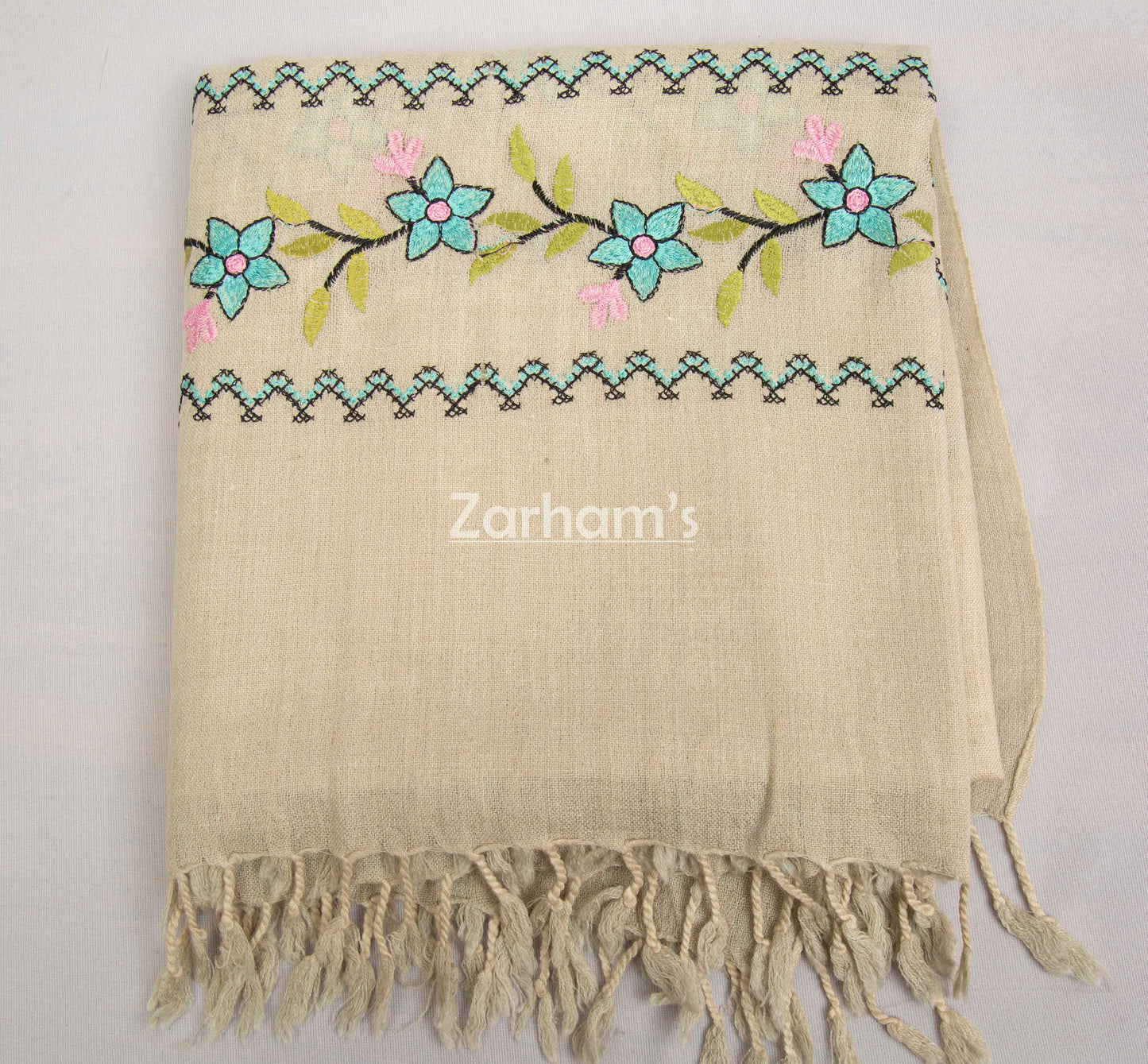 Handmade Premium quality hand embroided Himalayan Woolen Shawl