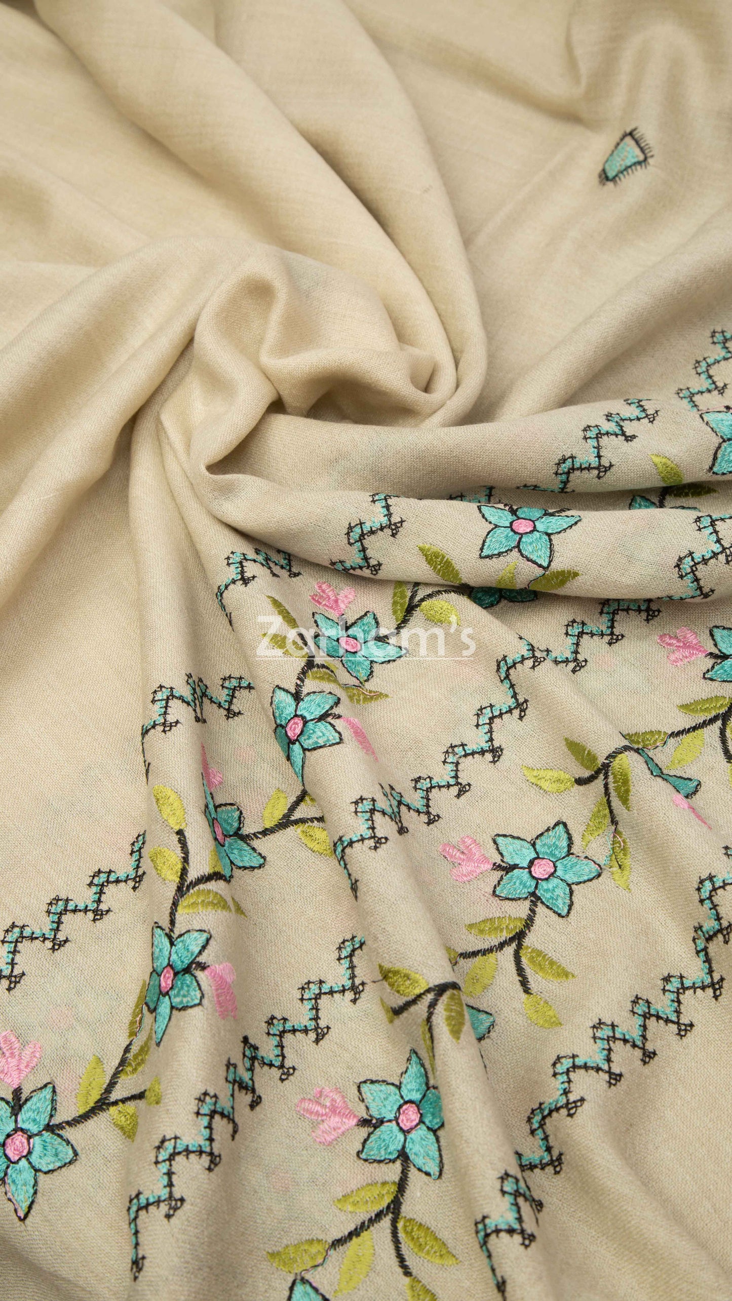 Handmade Premium quality hand embroided Himalayan Woolen Shawl