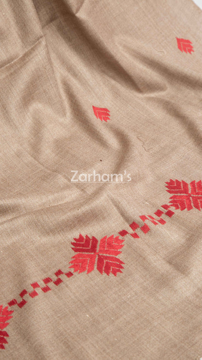 Pure Traditional Embroided Woolen Shawl for women