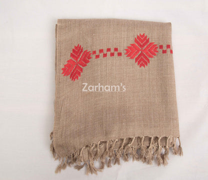 Pure Traditional Embroided Woolen Shawl for women