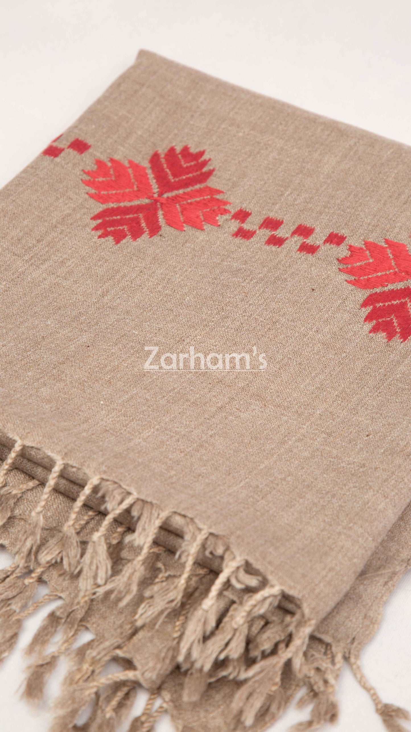 Pure Traditional Embroided Woolen Shawl for women