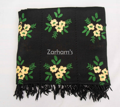 100% Pure Traditional Embroidered Genuine Pashmina Woolen Shawl for women