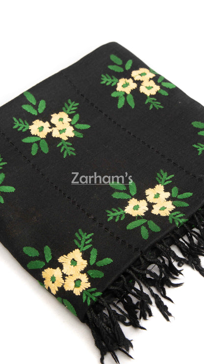 100% Pure Traditional Embroidered Genuine Pashmina Woolen Shawl for women