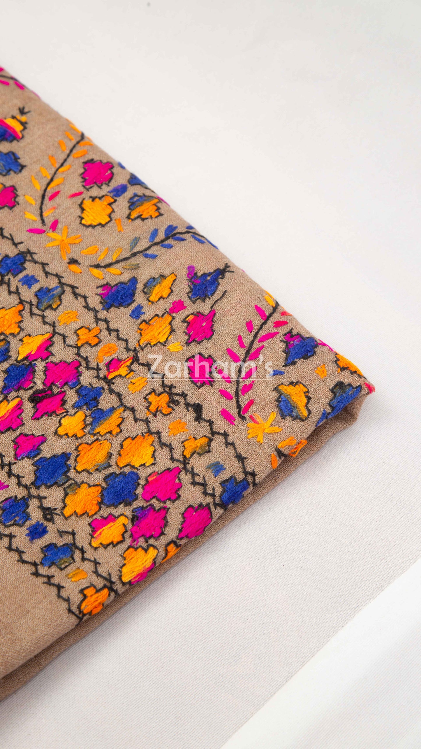 Handmade Premium quality hand embroided Himalayan Woolen Shawl