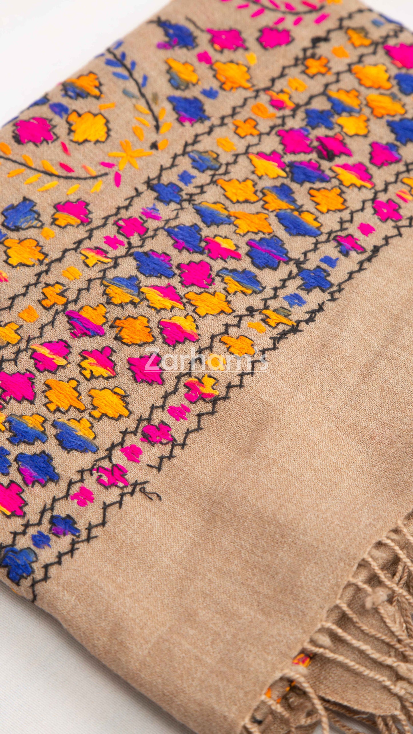 Handmade Premium quality hand embroided Himalayan Woolen Shawl