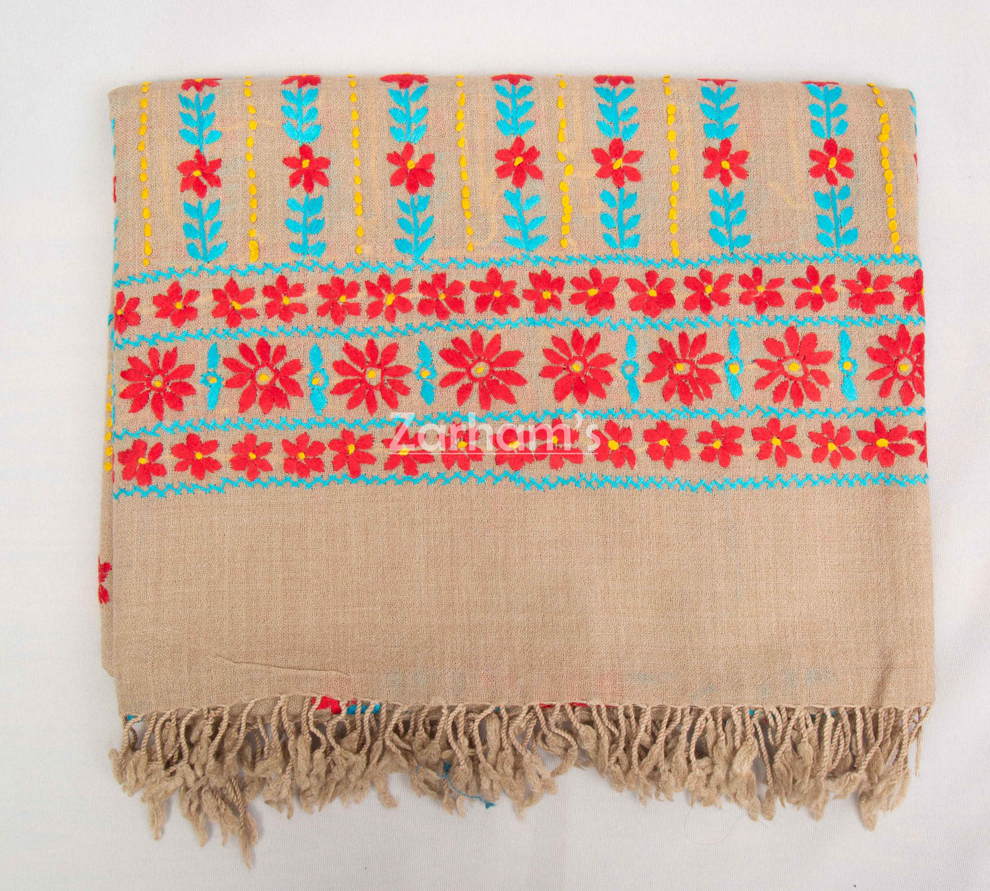 Handmade Premium quality hand embroided Himalayan Woolen Shawl