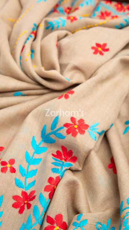 Handmade Premium quality hand embroided Himalayan Woolen Shawl