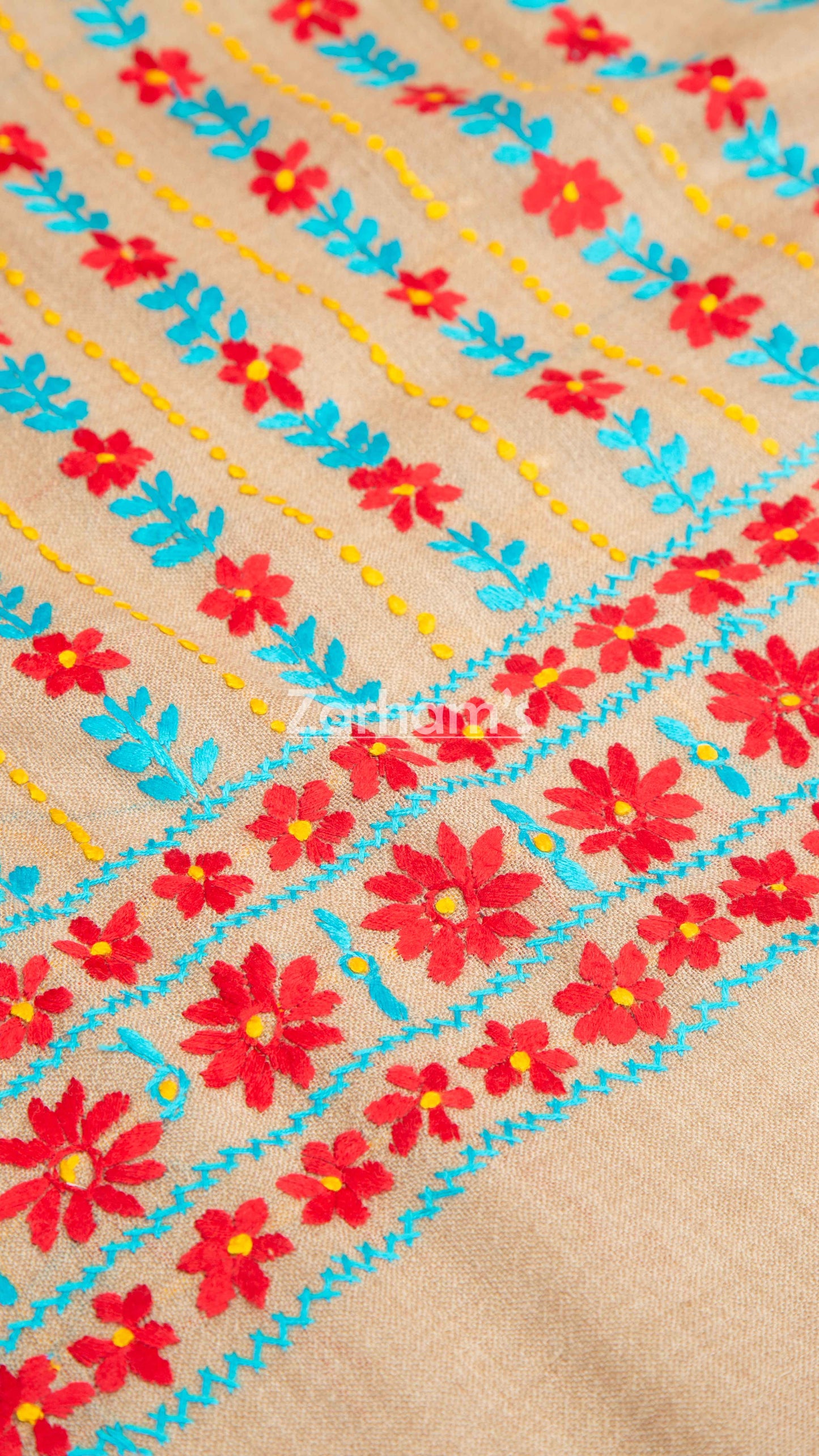 Handmade Premium quality hand embroided Himalayan Woolen Shawl