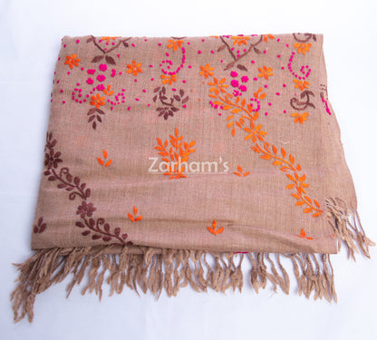 Hand Embroided Premium quality Pure Woolen Shawl for women