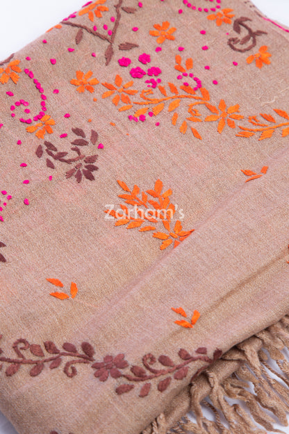 Hand Embroided Premium quality Pure Woolen Shawl for women