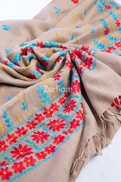 Hand Embroidered Premium quality Pashmina Shawl for women