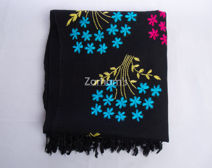 Hand Woven & Embroidered Pashmina Shawl