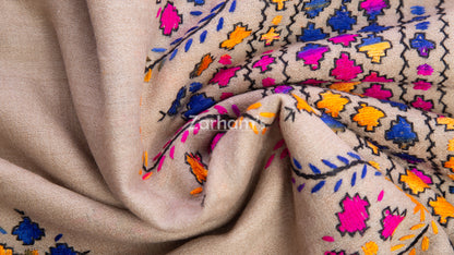 Hand Embroidered Premium quality Pure Woolen Pashmina Shawl for women