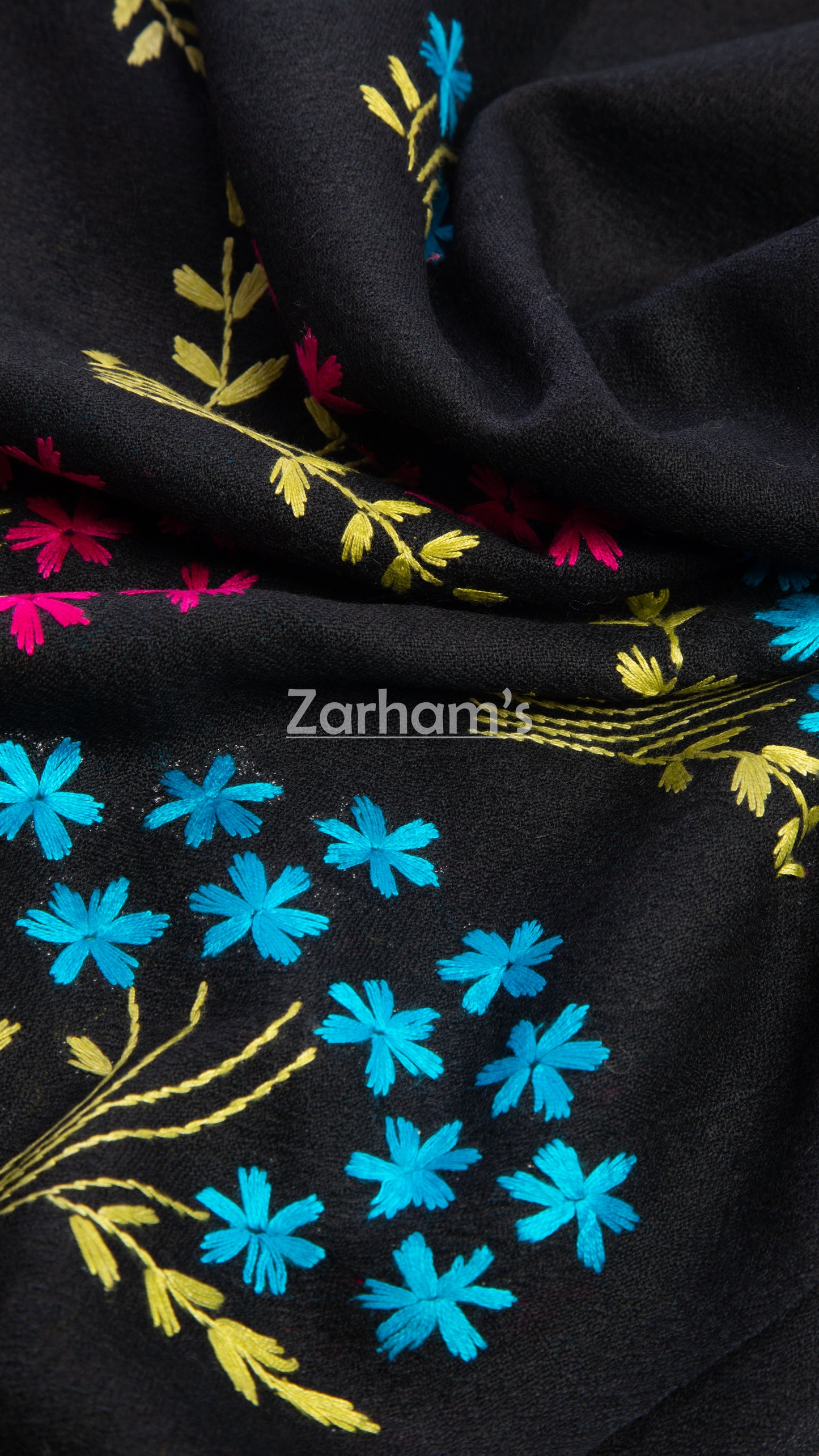 Hand Woven & Embroidered Pashmina Shawl