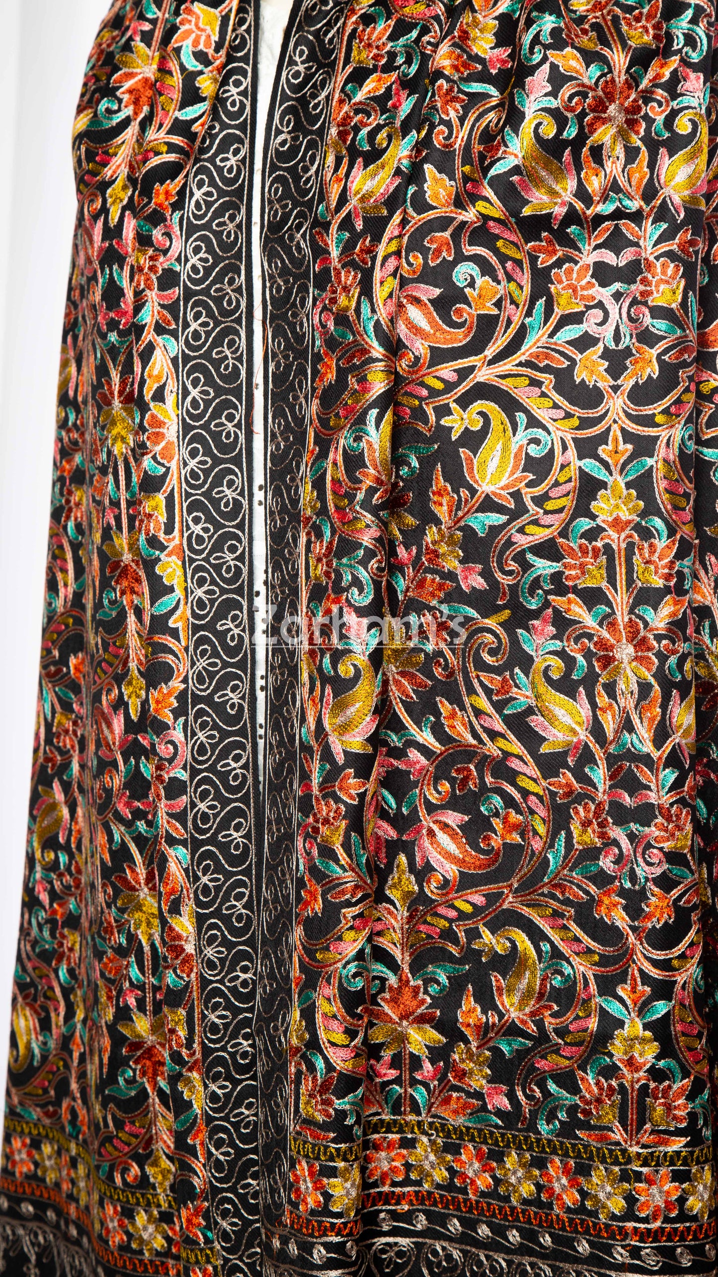 Hand Made Kashmiri Kalamkari Shawl