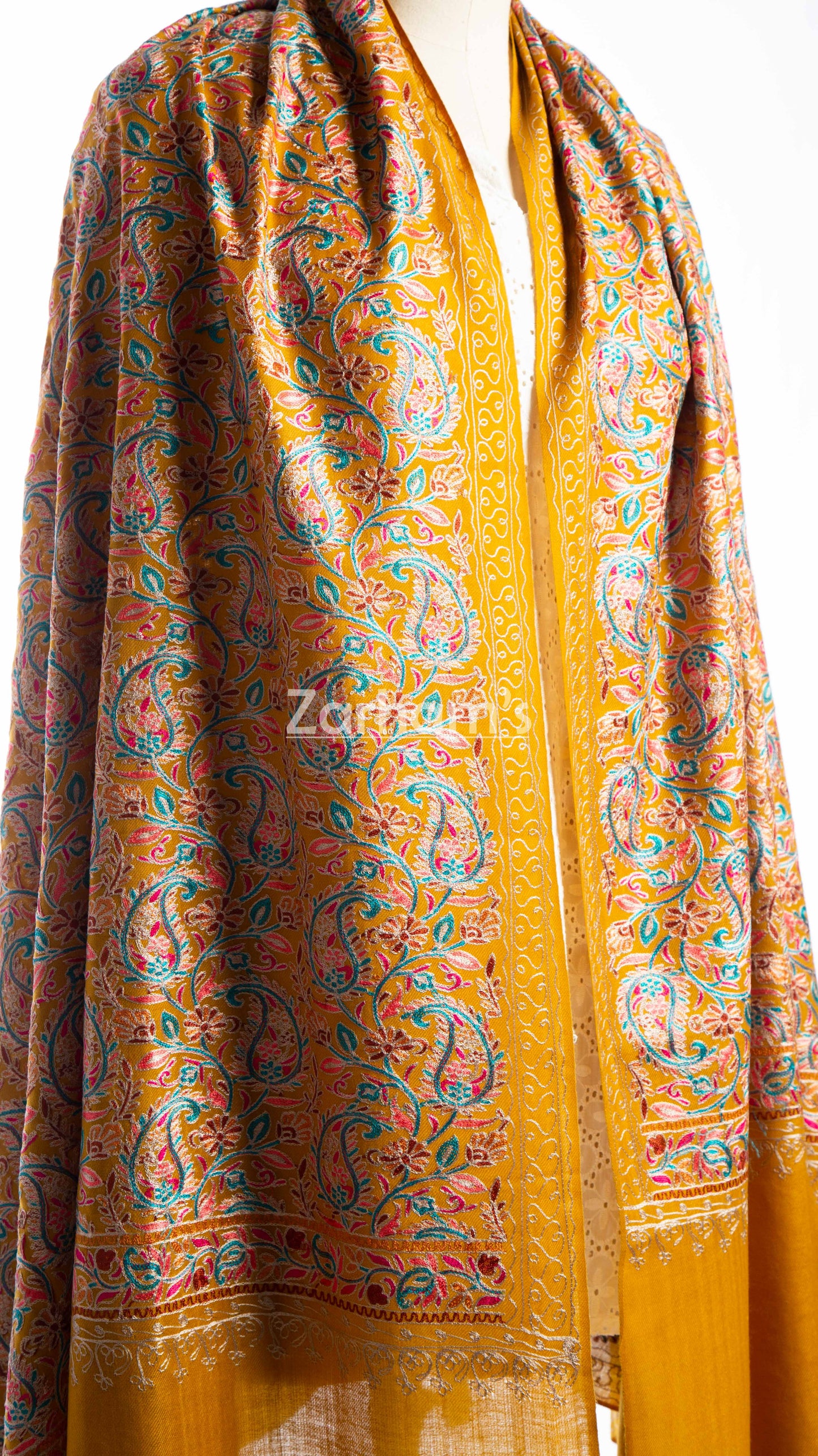 Hand Made Kashmiri Kalamkari Shawl