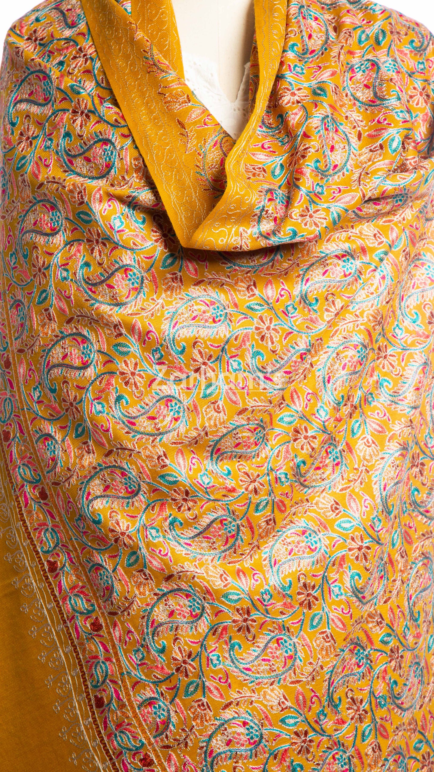 Hand Made Kashmiri Kalamkari Shawl