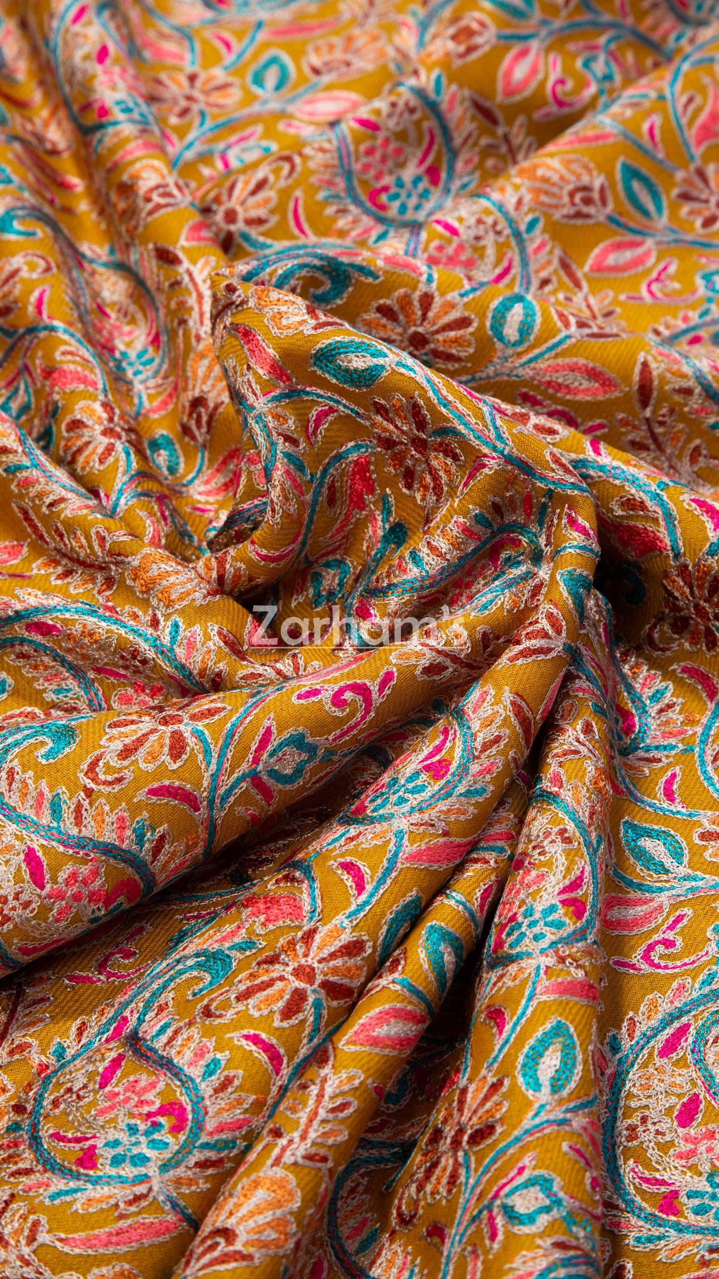 Hand Made Kashmiri Kalamkari Shawl