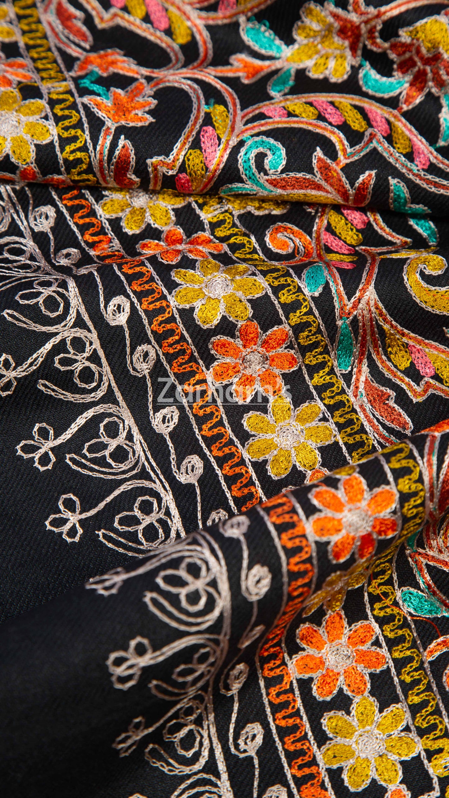 Hand Made Kashmiri Kalamkari Shawl