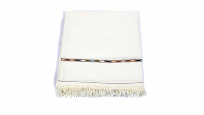 Pure Wool Premium quality handmade men's Off white Shawl