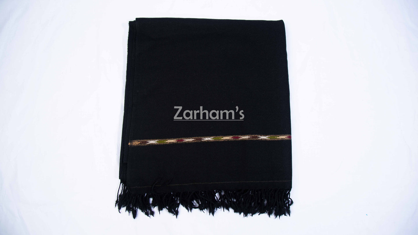 Pure Wool Premium quality handmade men's black Shawl