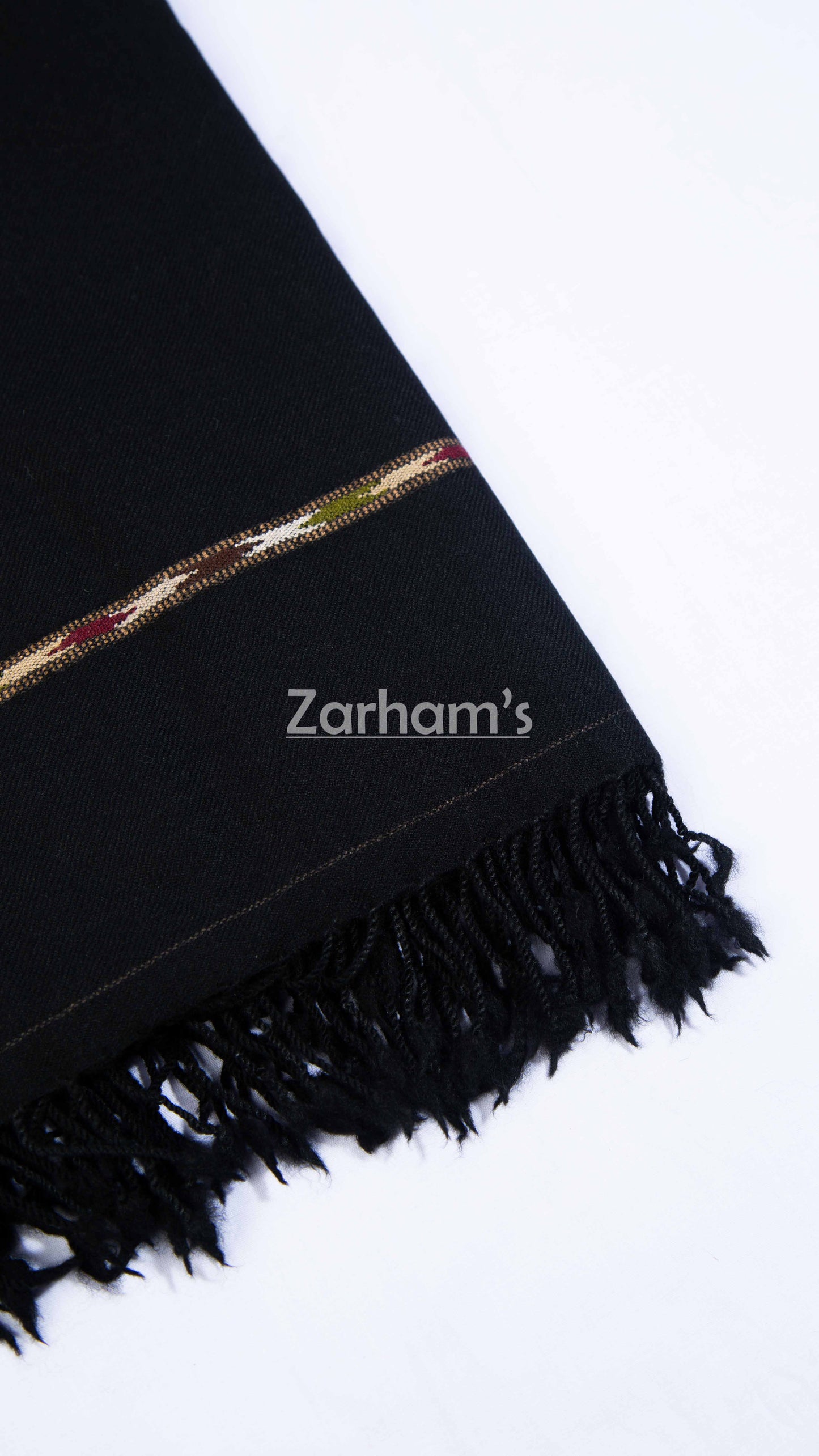 Pure Wool Premium quality handmade men's black Shawl