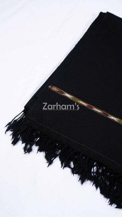 Pure Wool Premium quality handmade men's black Shawl