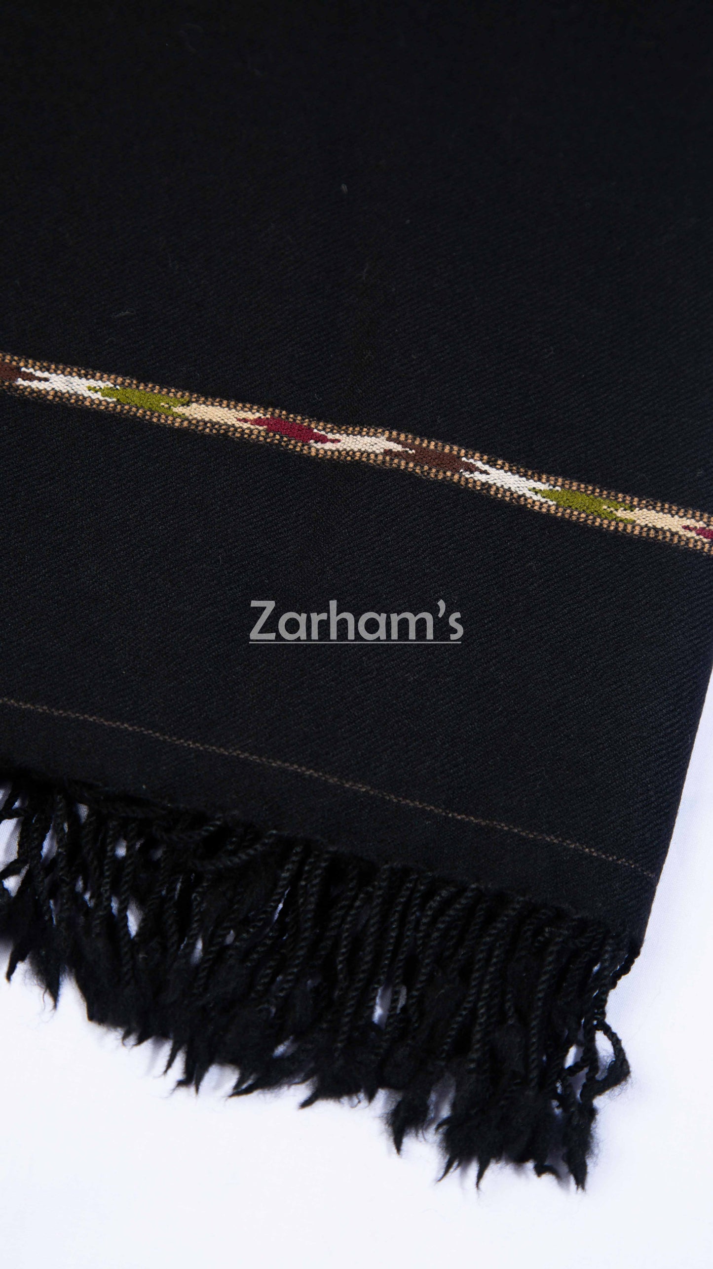 Pure Wool Premium quality handmade men's black Shawl