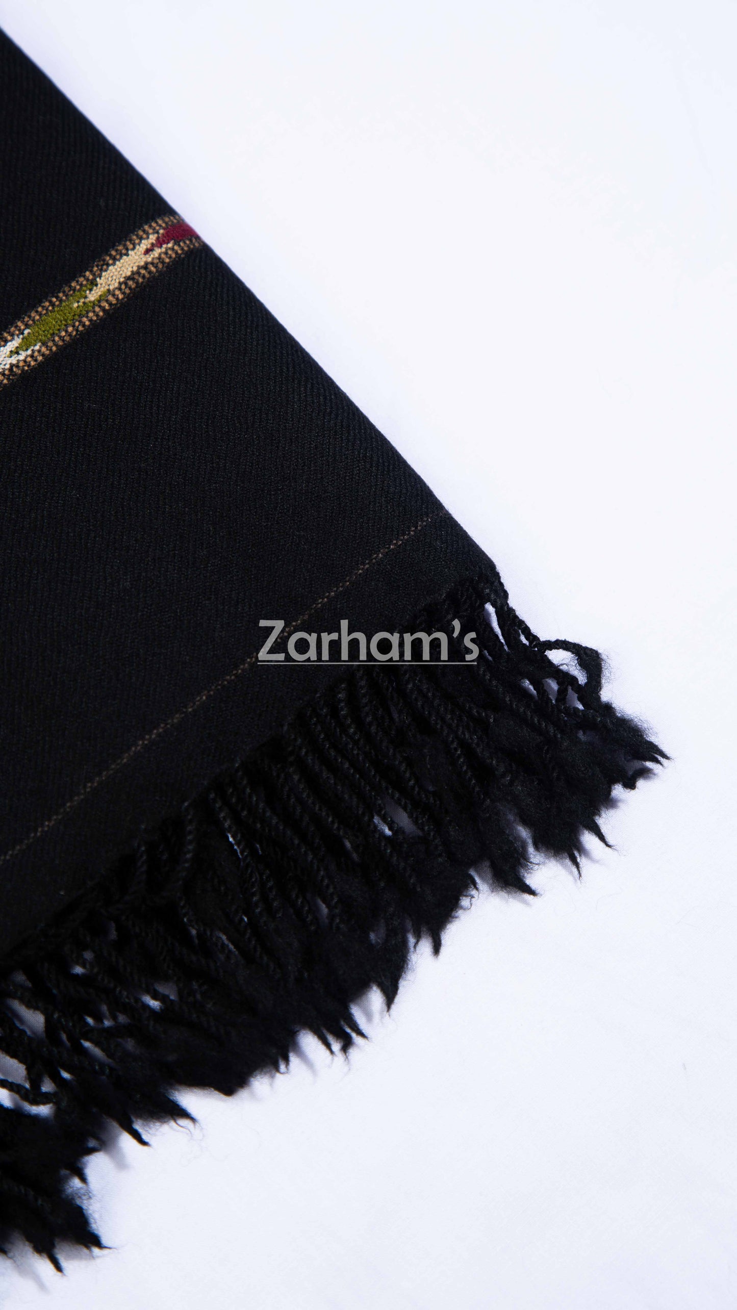 Pure Wool Premium quality handmade men's black Shawl