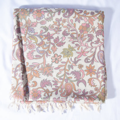 Handmade Pashmina shawl hand printed