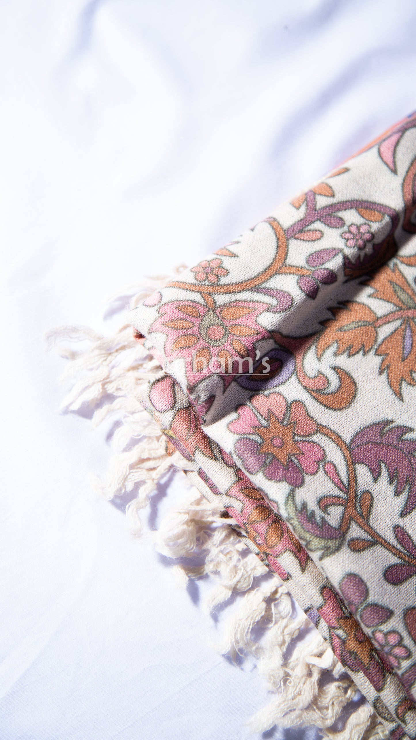 Handmade Pashmina shawl hand printed