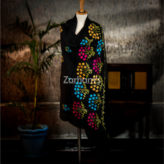 Hand Woven & Embroidered Pashmina Shawl