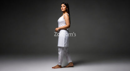The Zarhams Artisan Lawn Suit in White
